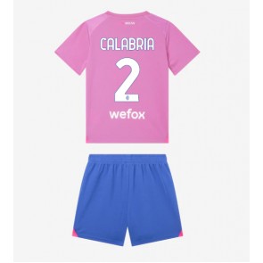 Maillot de foot AC Milan Davide Calabria #2 Troisième enfant 2023-24 Manches Courte (+ pantalon court)